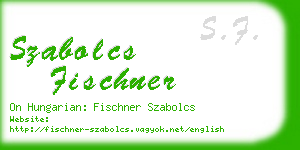 szabolcs fischner business card